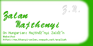 zalan majthenyi business card